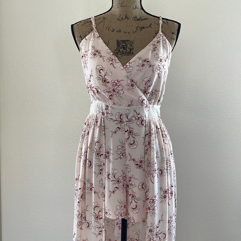 floral print chiffon maxi romper